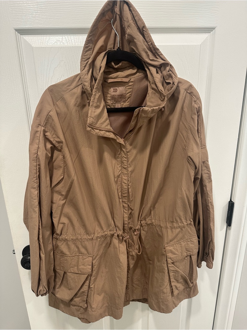 all in motion Tan Hooded Utility Anorak Jacket
